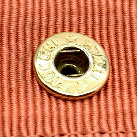 Salvatore Ferragamo Calf Croc Leather Bi-Fold Long Wallet in Orange - Picture 7 of 12